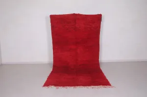 Large Moroccan Red Rug - 5.3 x 10.6 Feet