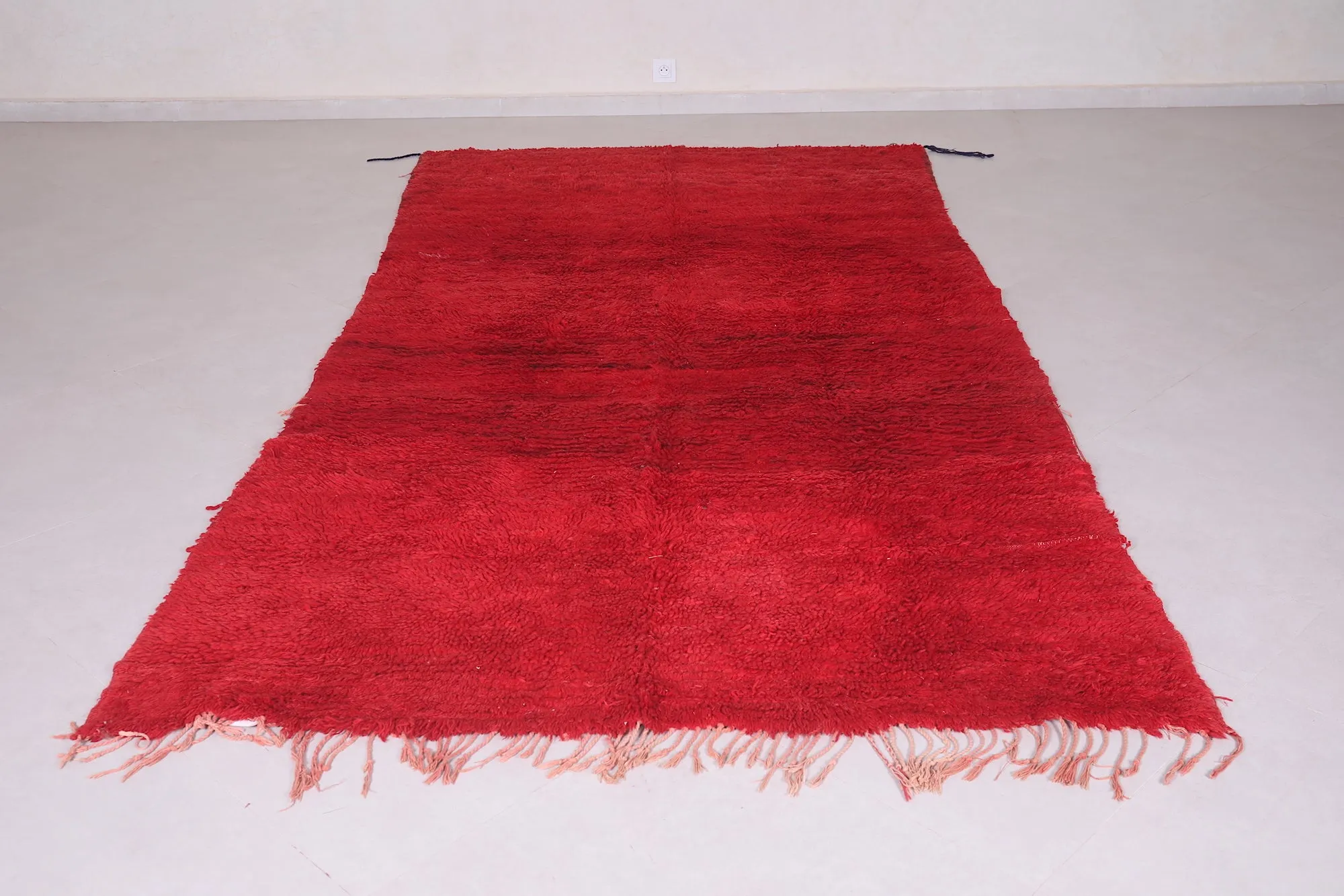 Large Moroccan Red Rug - 5.3 x 10.6 Feet