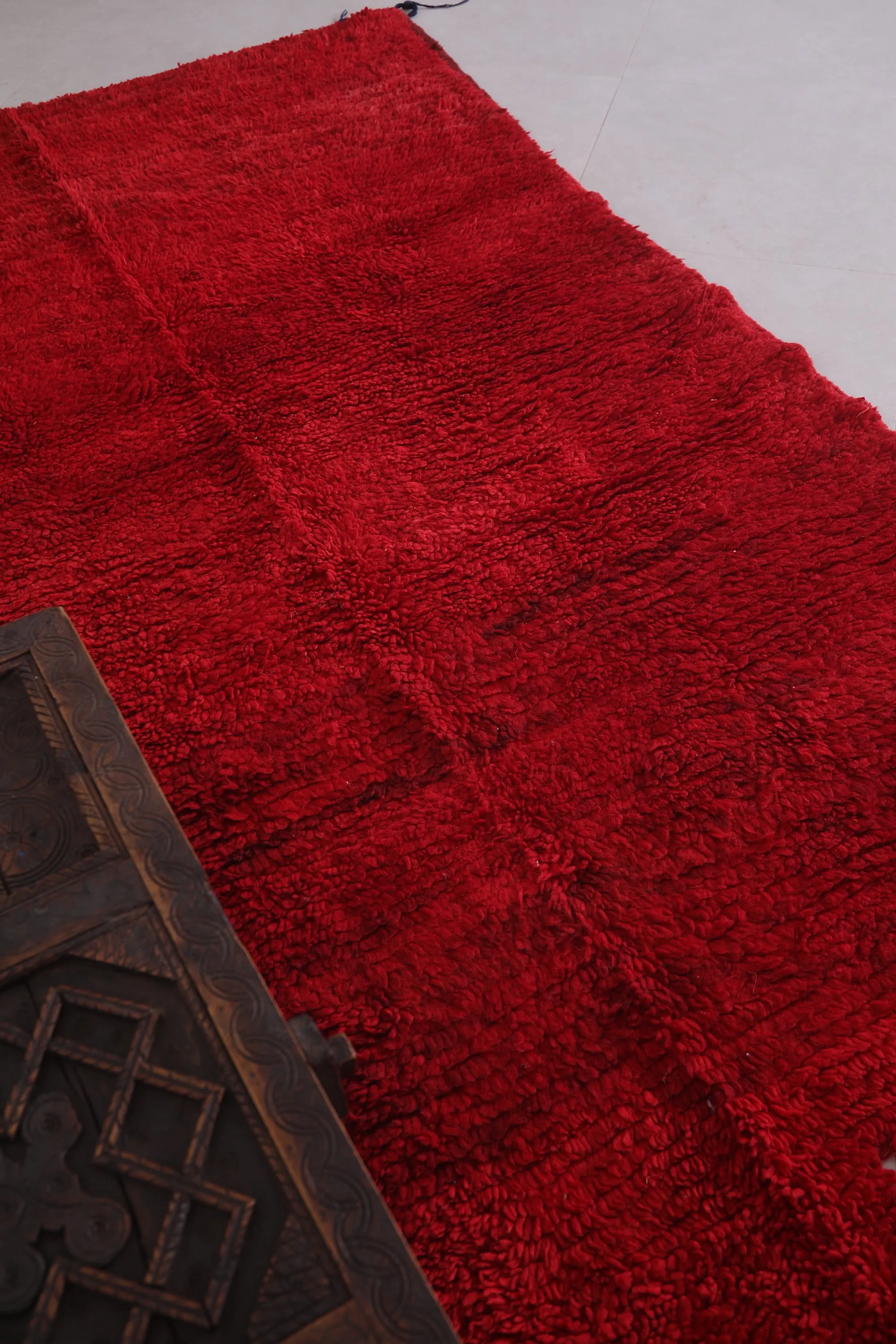 Large Moroccan Red Rug - 5.3 x 10.6 Feet