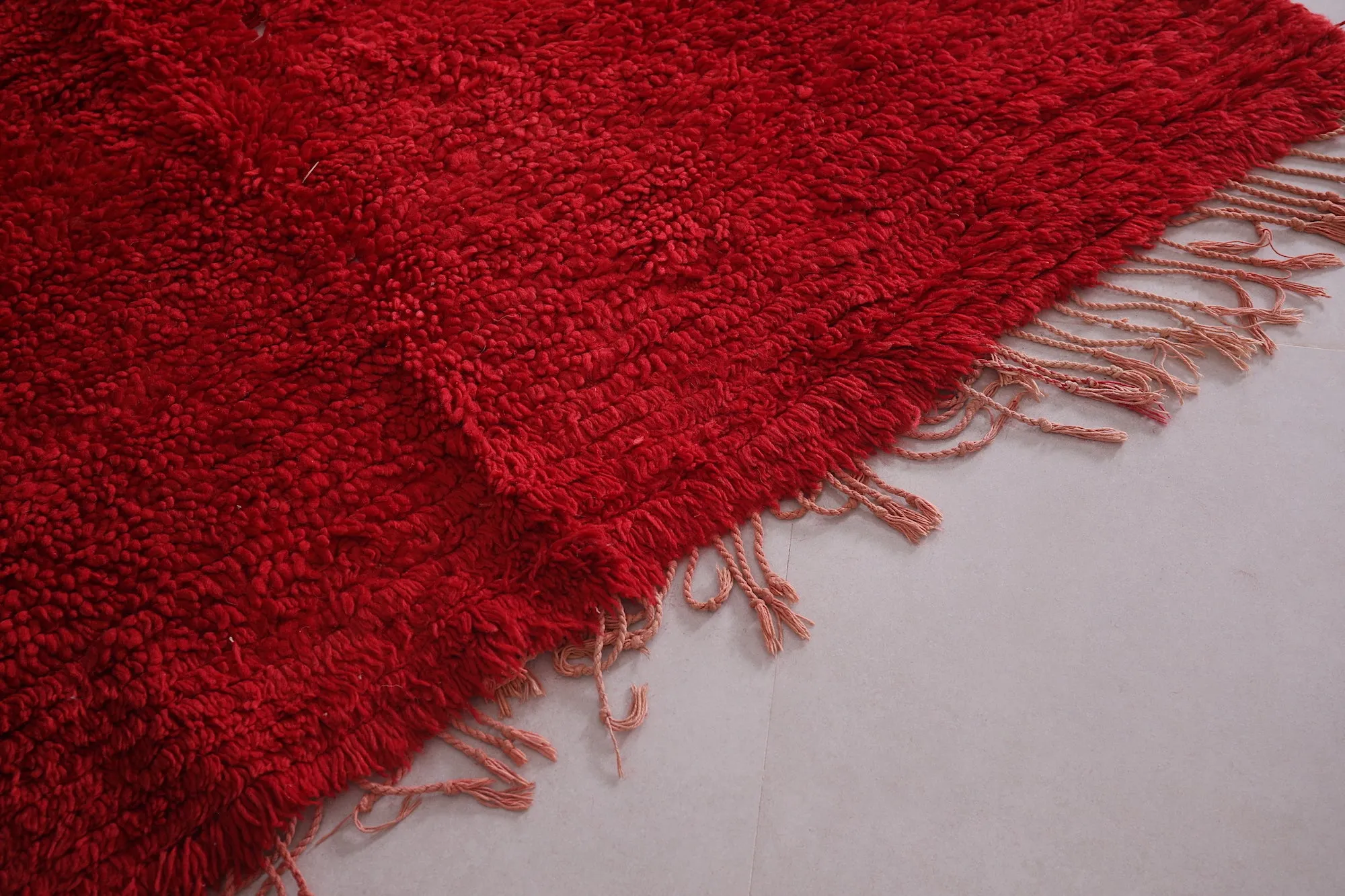 Large Moroccan Red Rug - 5.3 x 10.6 Feet