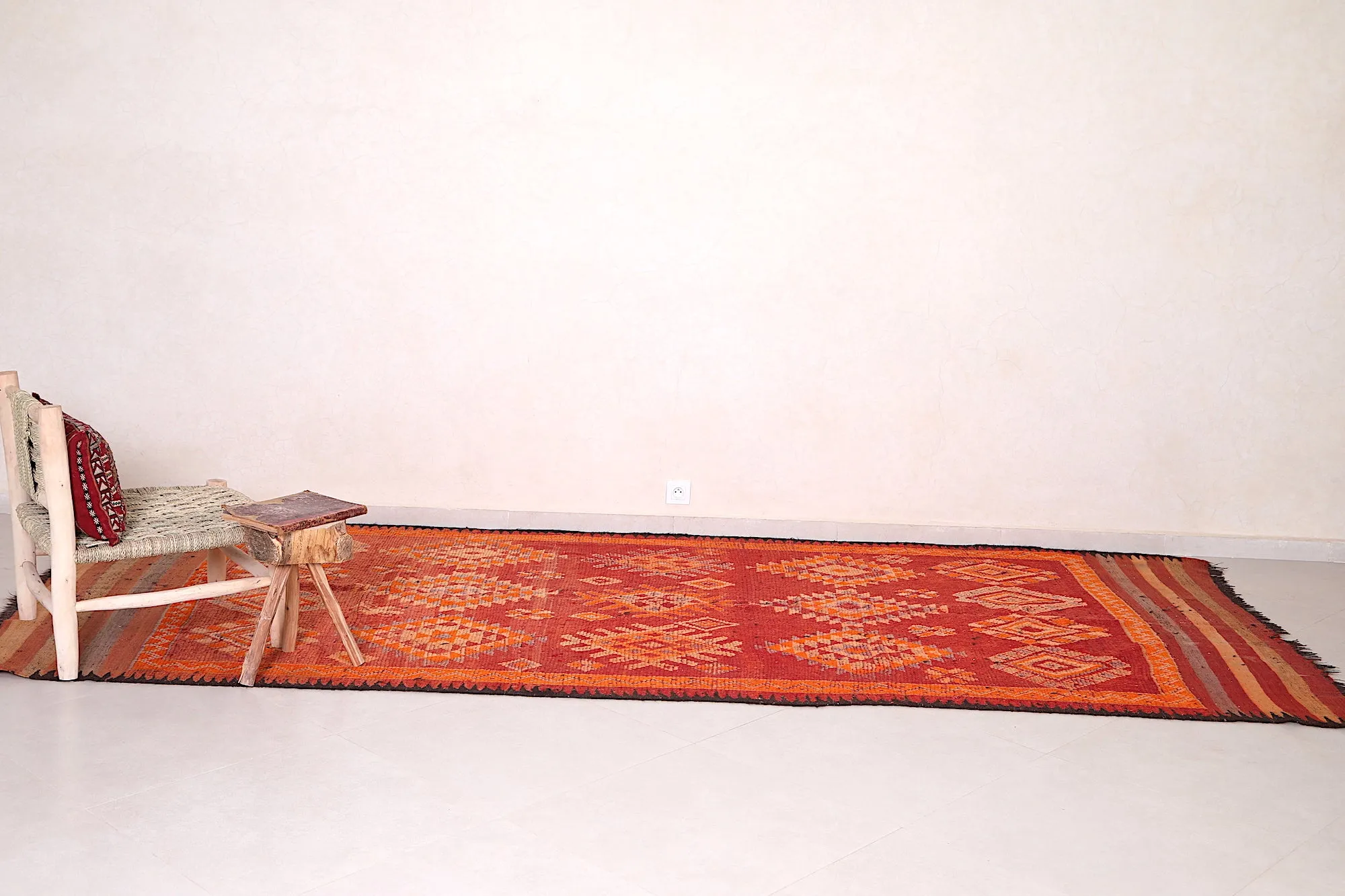 Large Vintage Moroccan Rug 5.4 x 12.2 FT - Handwoven Bohemian Charm