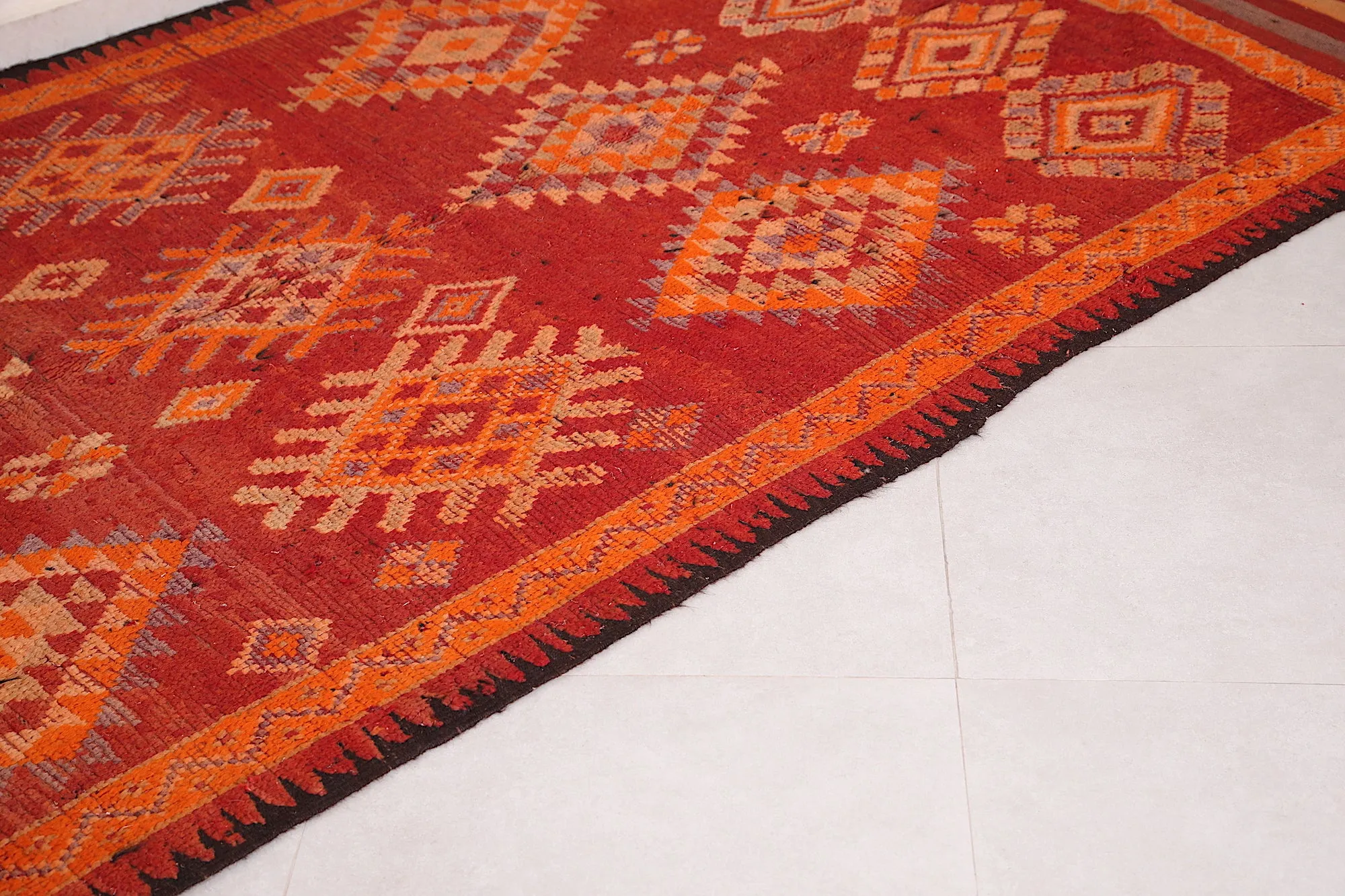 Large Vintage Moroccan Rug 5.4 x 12.2 FT - Handwoven Bohemian Charm