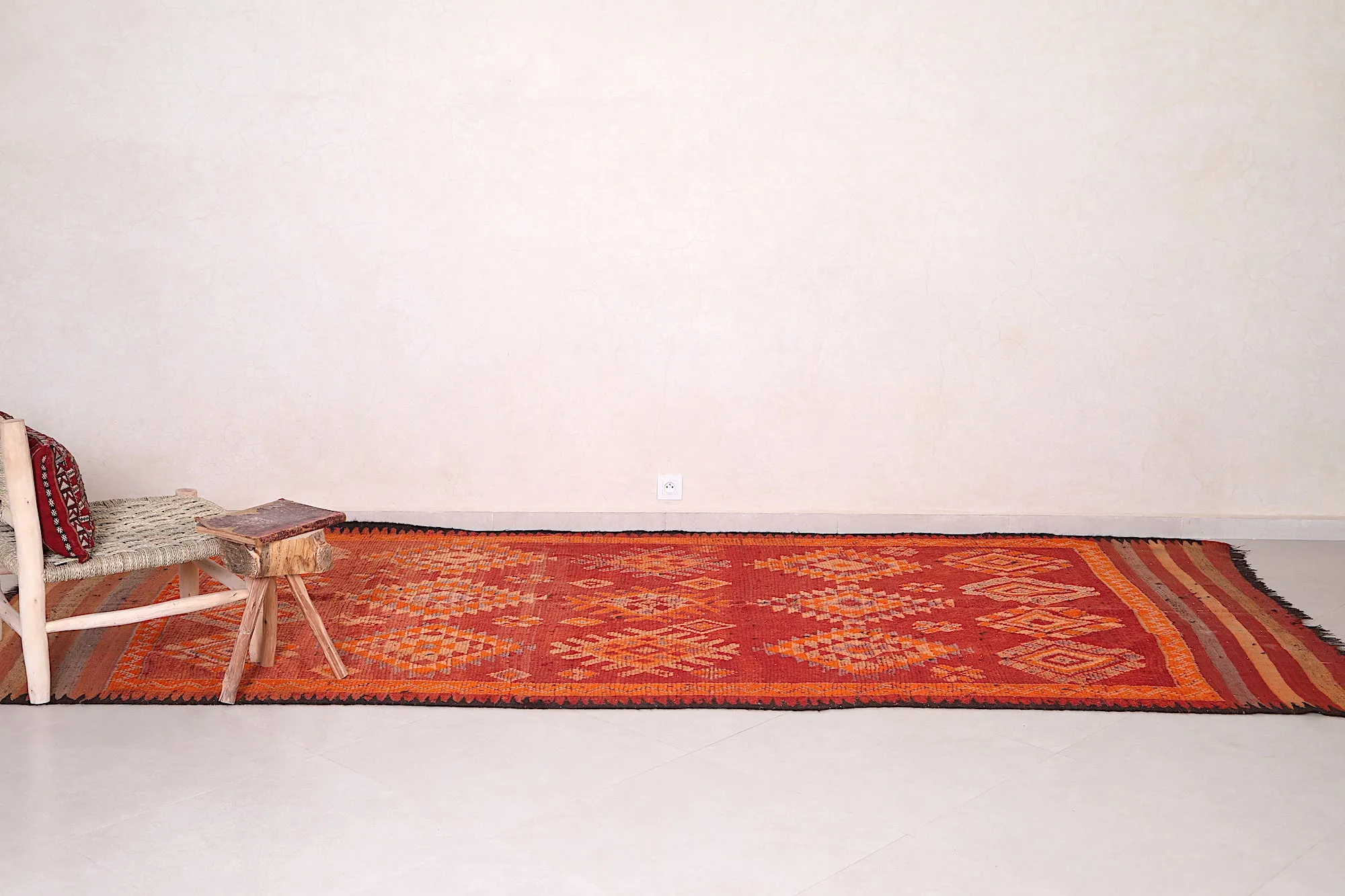 Large Vintage Moroccan Rug 5.4 x 12.2 FT - Handwoven Bohemian Charm