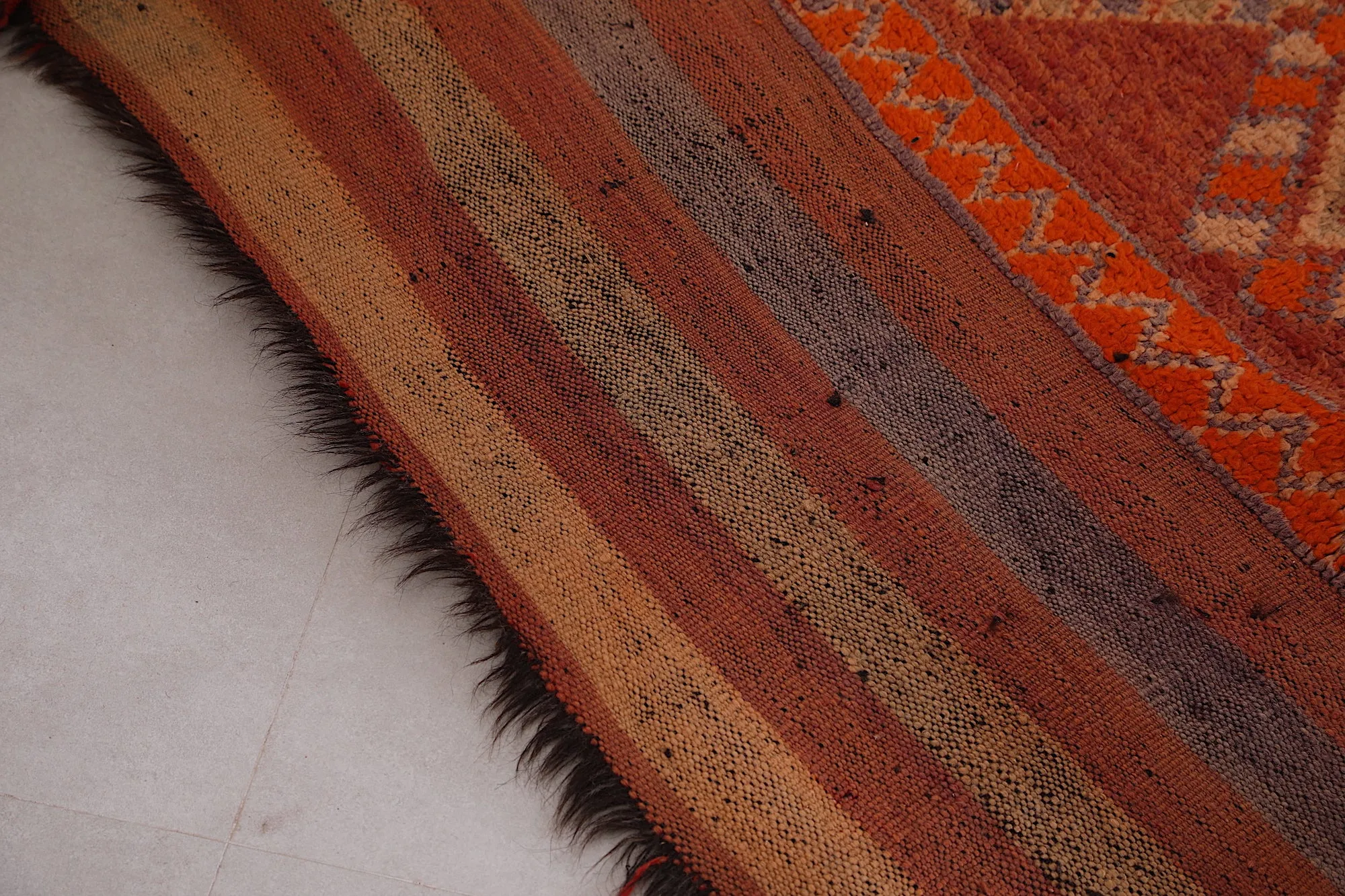 Large Vintage Moroccan Rug 5.4 x 12.2 FT - Handwoven Bohemian Charm