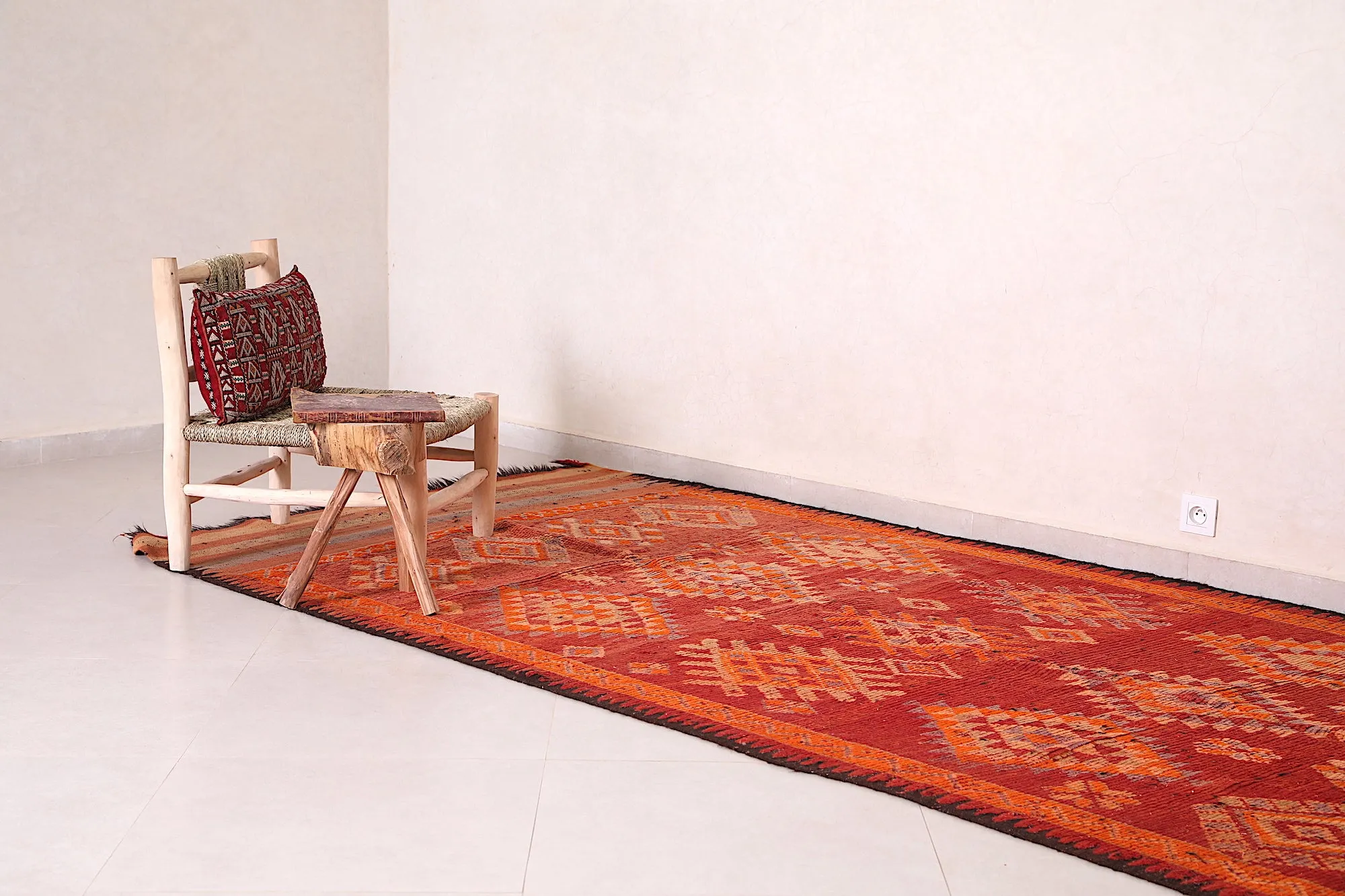Large Vintage Moroccan Rug 5.4 x 12.2 FT - Handwoven Bohemian Charm