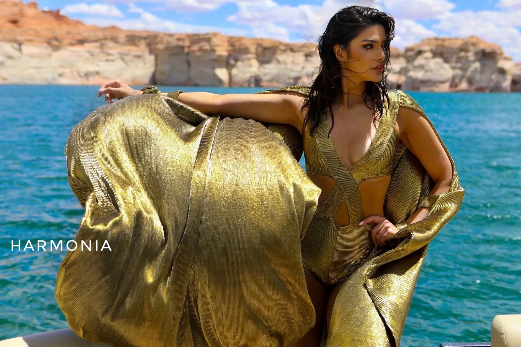 Lemuria 002 Metallic Bodysuit by Dani Watanabe