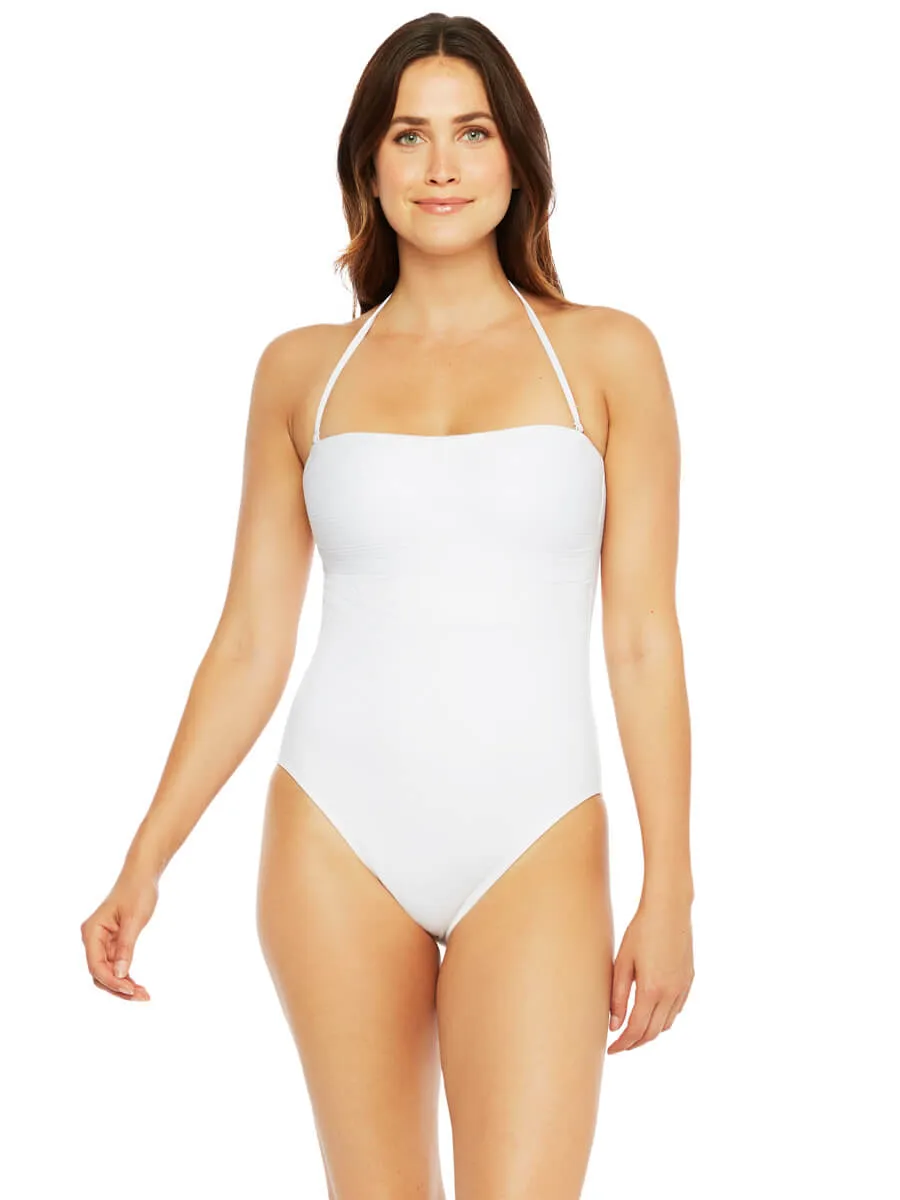 Let's Duet Bandeau One Piece White