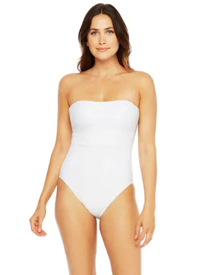 Let's Duet Bandeau One Piece White