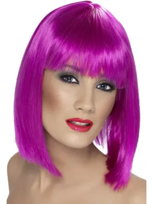 Long Bob Wig Neon Purple