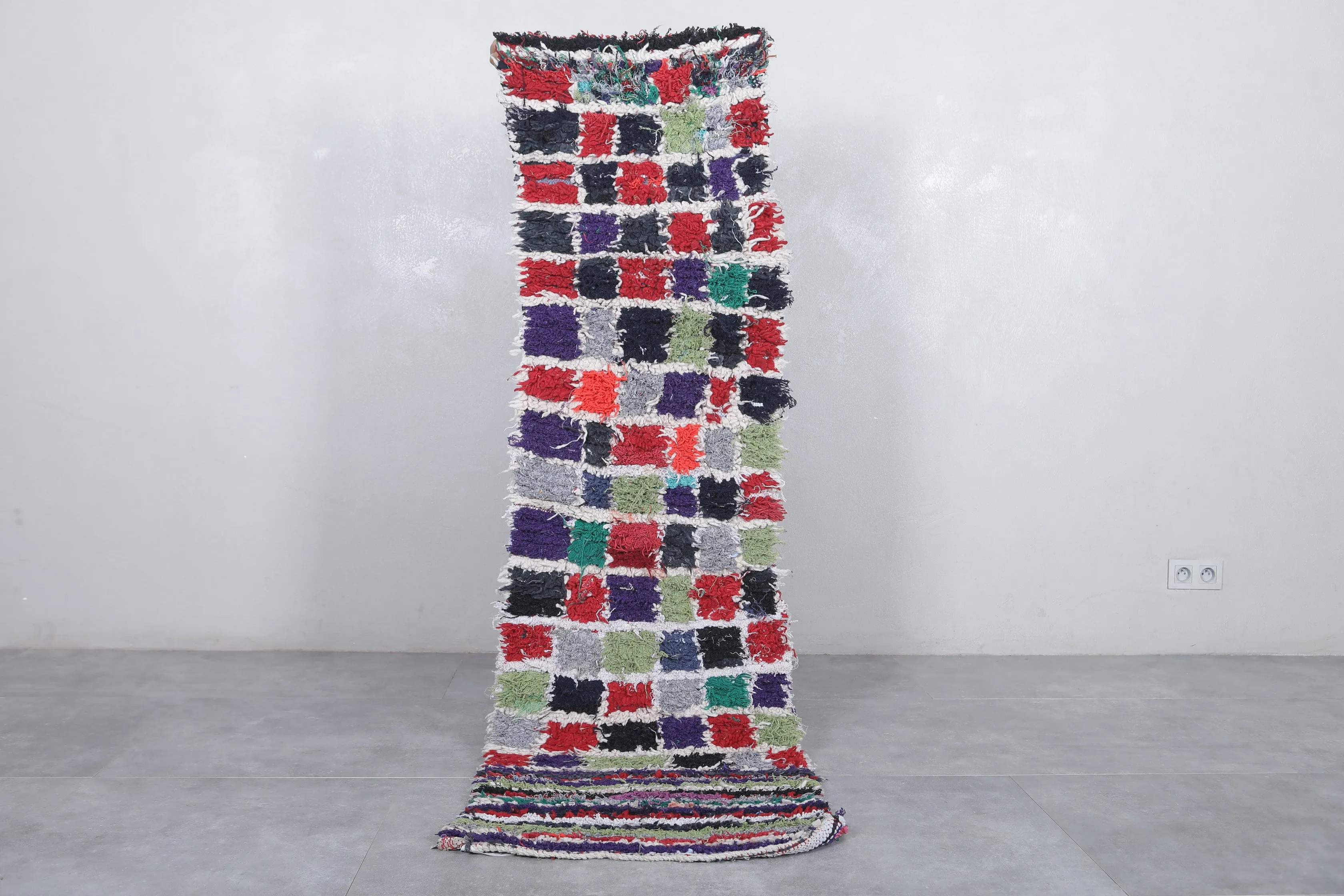 Long Vintage Runner Rug 1.8 x 6.7 Feet - Vibrant Berber Design