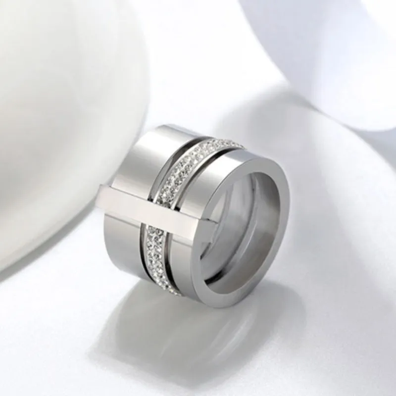 Luxury White Sapphire Ring Set Women Engagement Jewelry