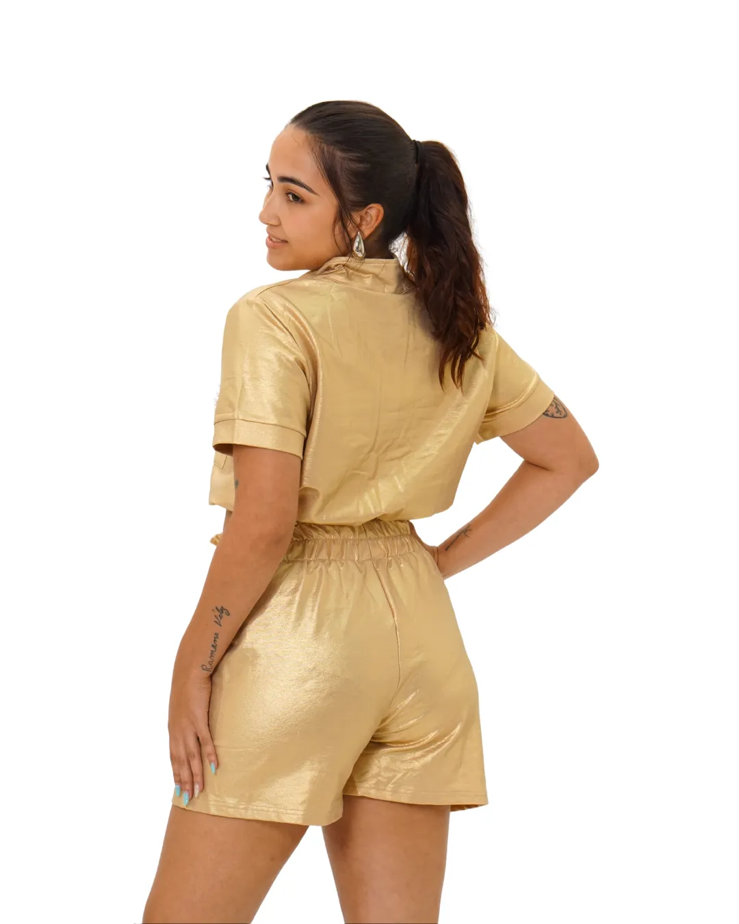 METALLIC SHORT SET