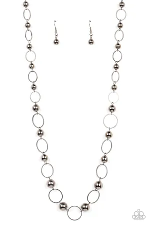 Metro Milestone - Black Necklace