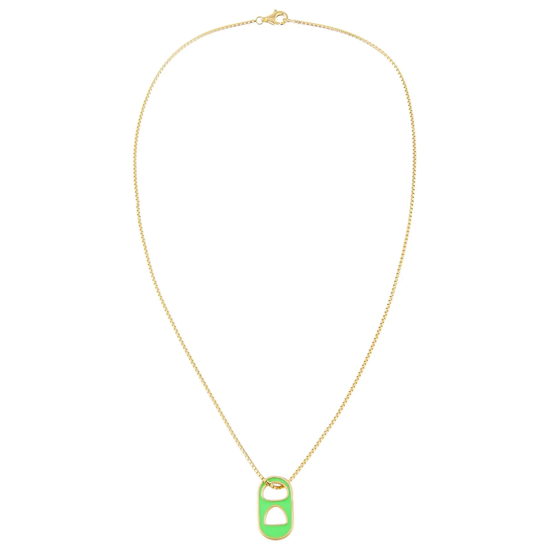 Mini Enamel Soda Can Top Necklace