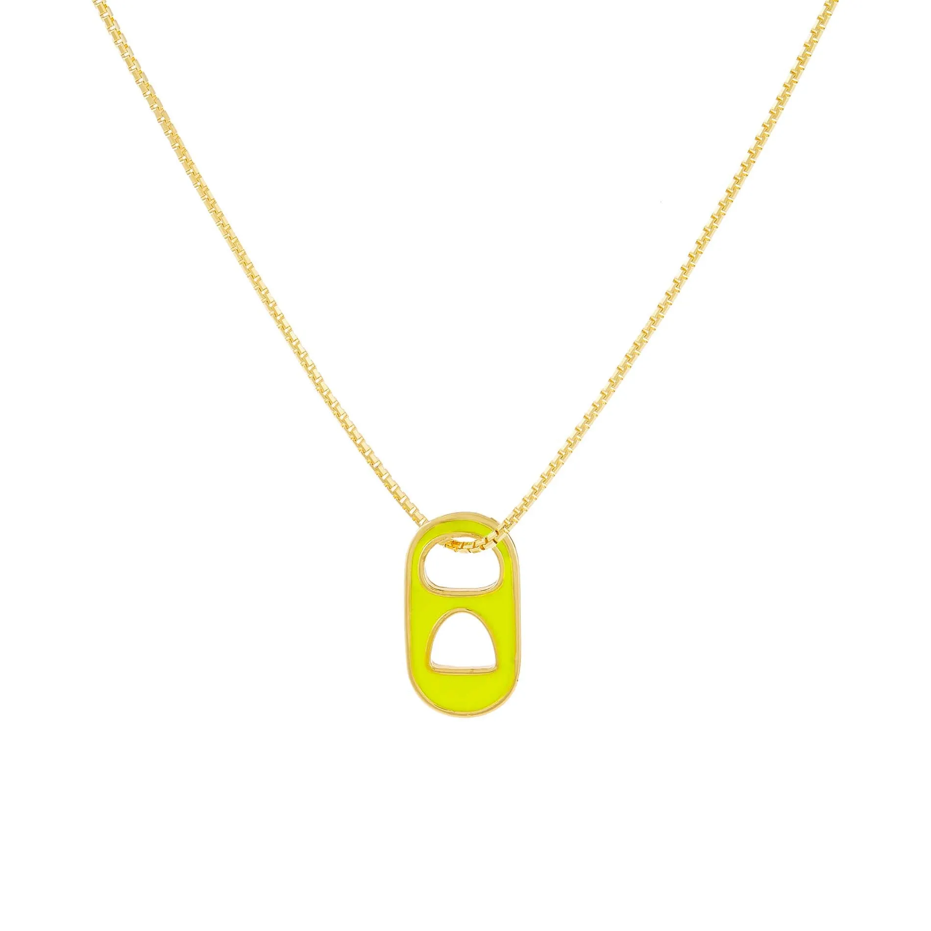 Mini Enamel Soda Can Top Necklace