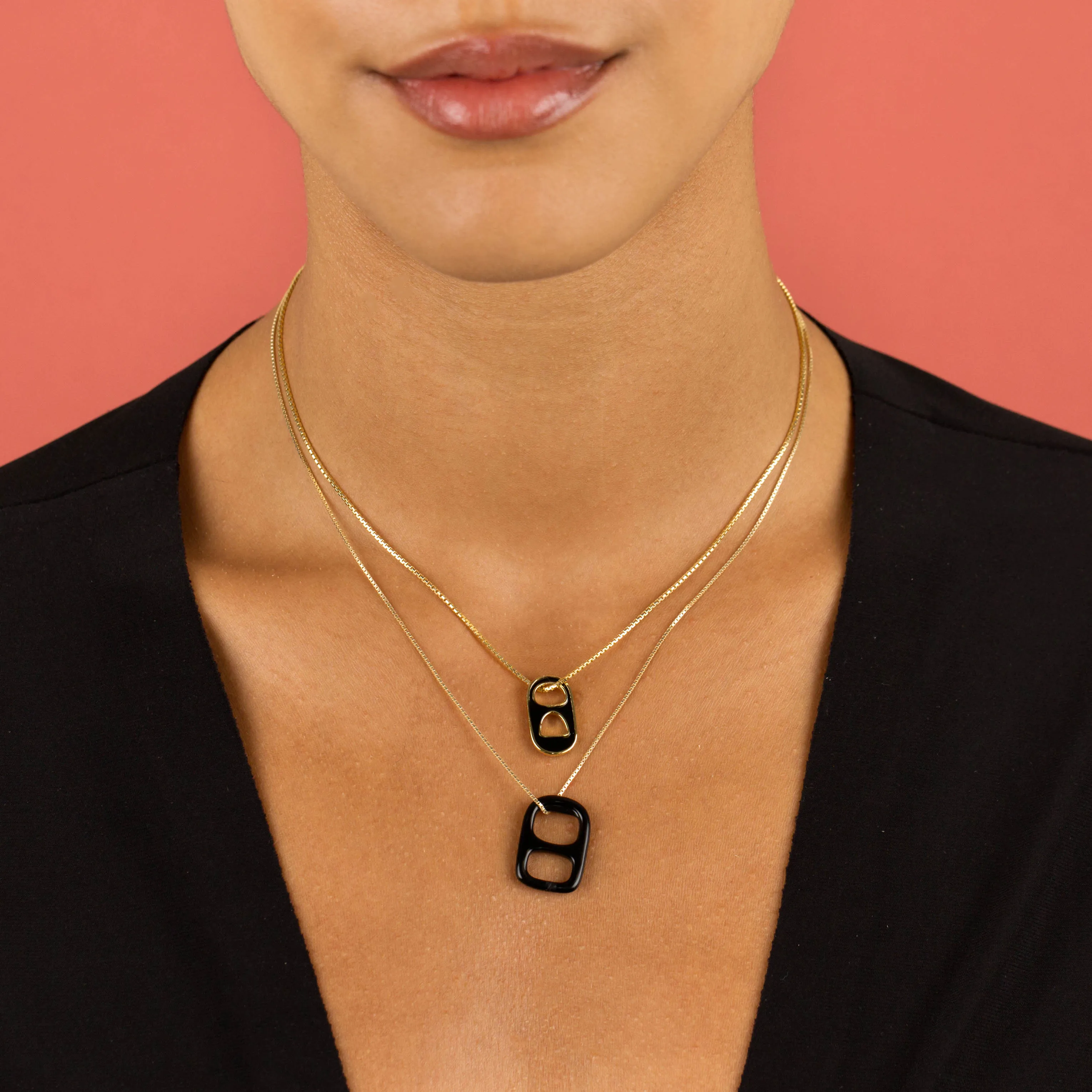Mini Enamel Soda Can Top Necklace