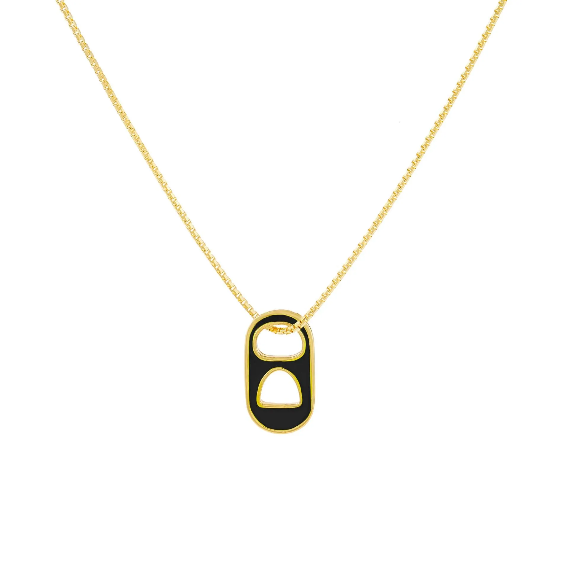 Mini Enamel Soda Can Top Necklace