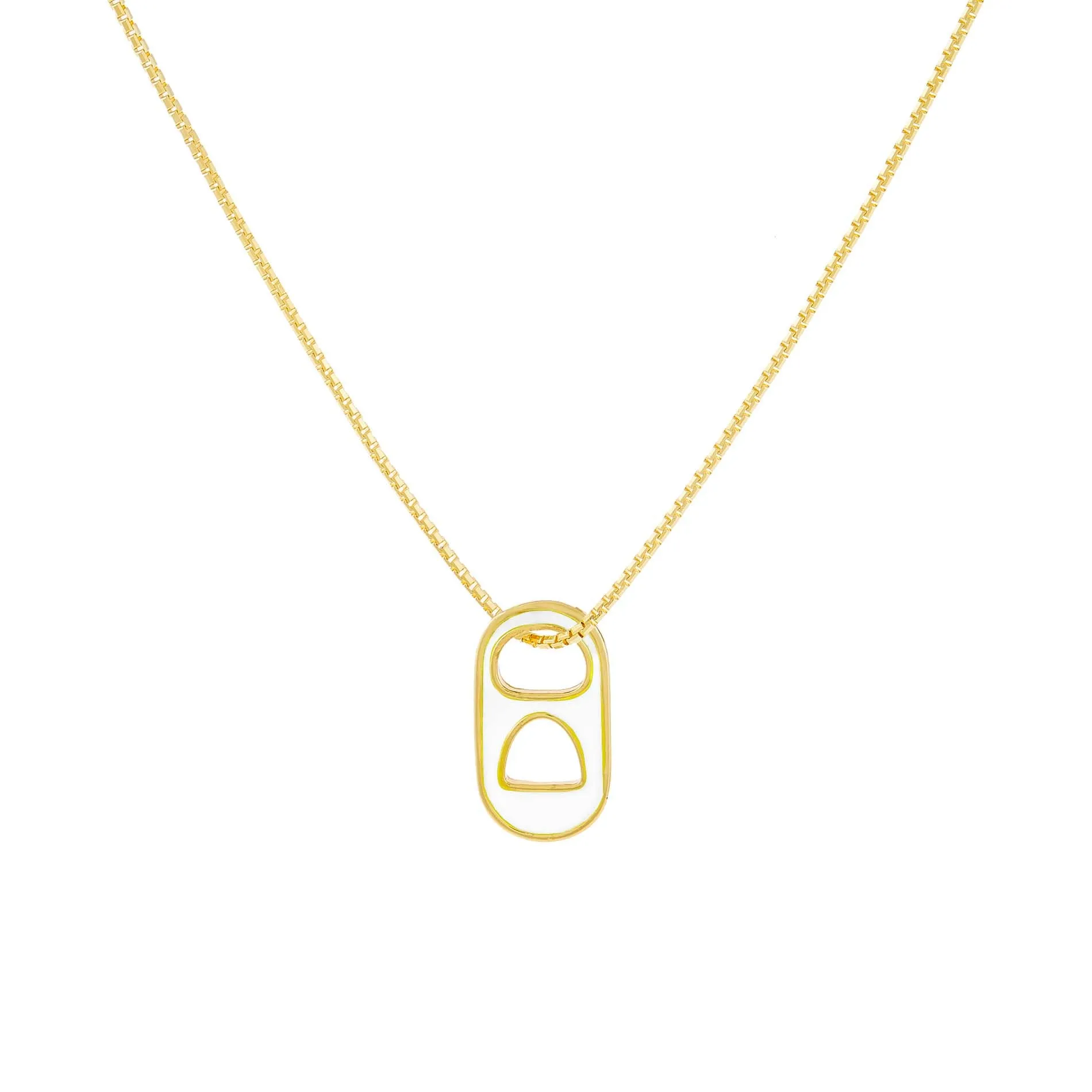 Mini Enamel Soda Can Top Necklace
