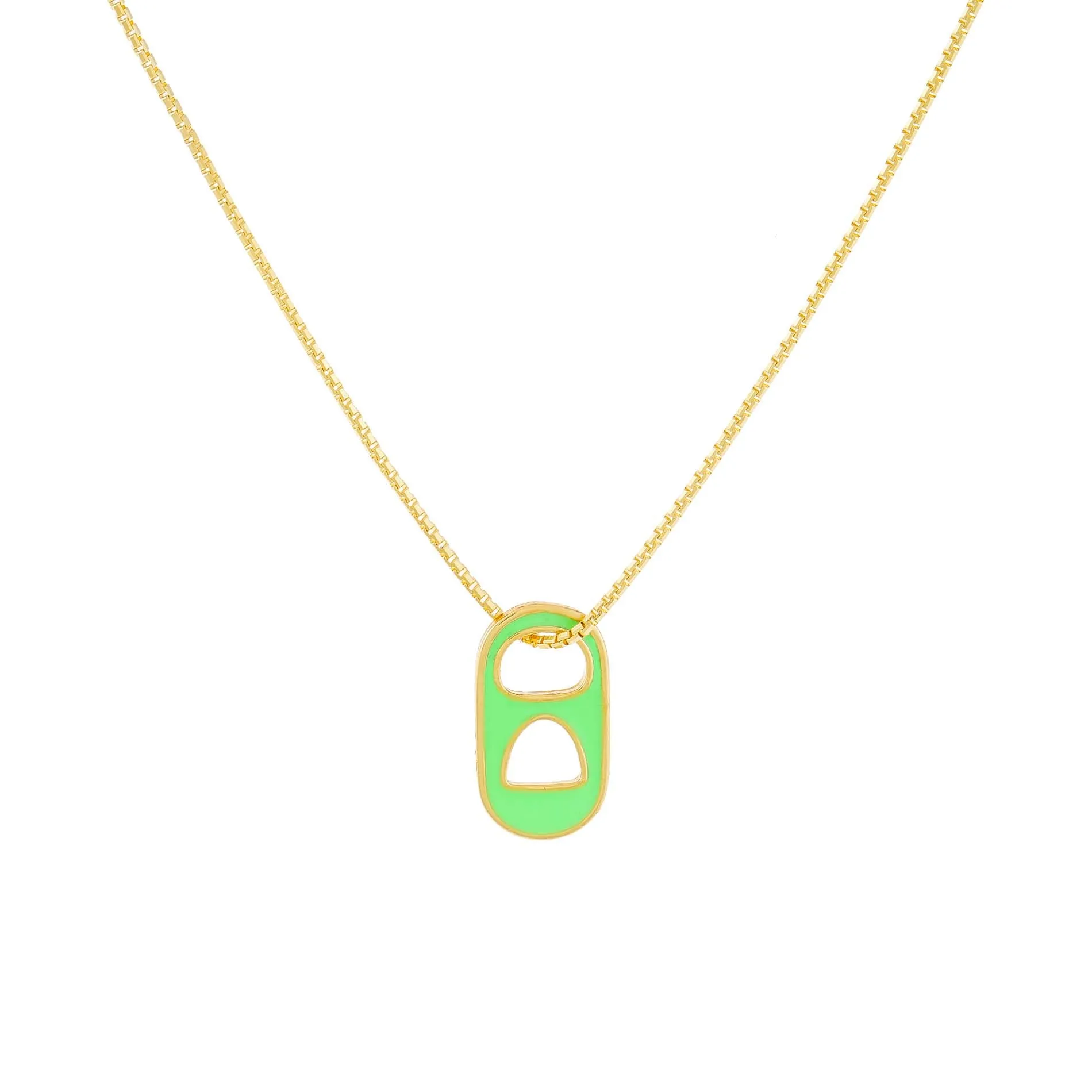 Mini Enamel Soda Can Top Necklace
