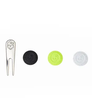 Monster G Golf Mini Divotool & Ball Marker Set Neon