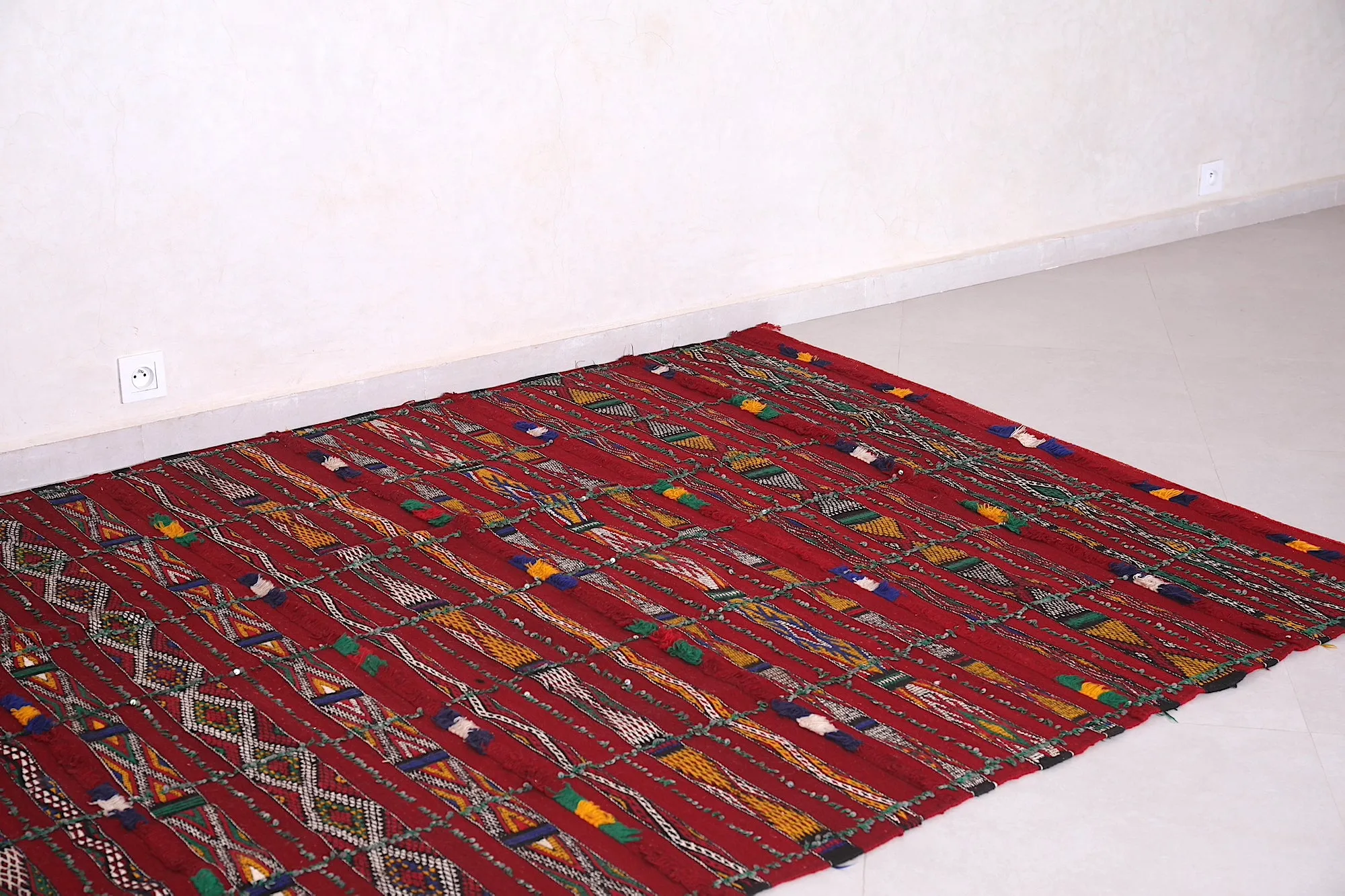 Moroccan Area Rug - Berber Kilim Design - 5.8x11.3 ft