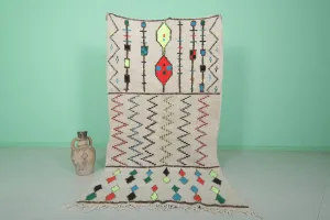 Moroccan Azilal Rug - 4.1 x 8.1 ft | Handmade Berber Style