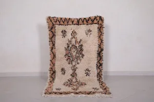 Moroccan Beni Ourain Carpet – 5.6 x 2.9 ft Vintage Wool Rug