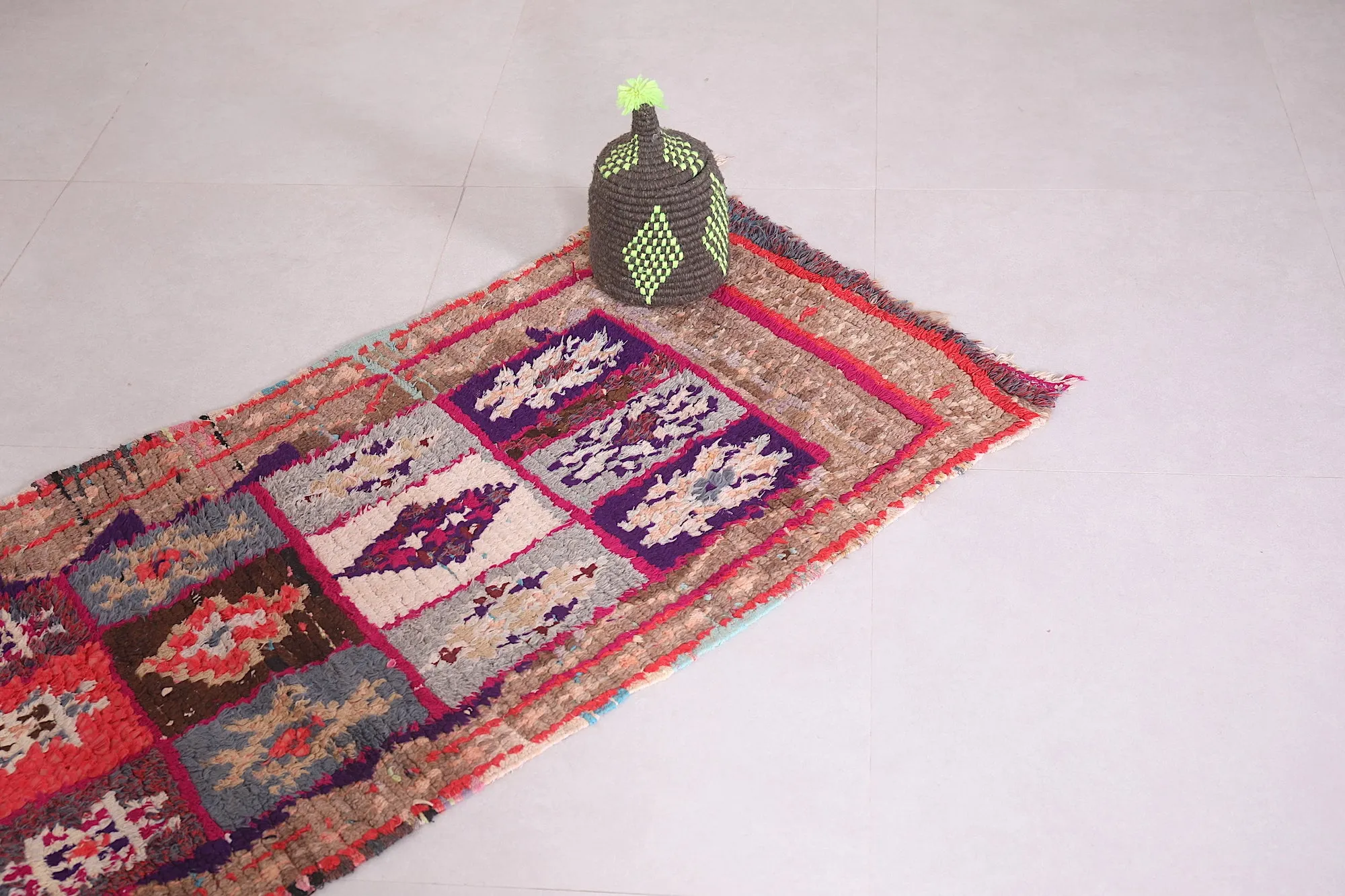 Moroccan Berber Runner Rug – 2.3 X 5.9 Feet | Unique Artisan Handwoven