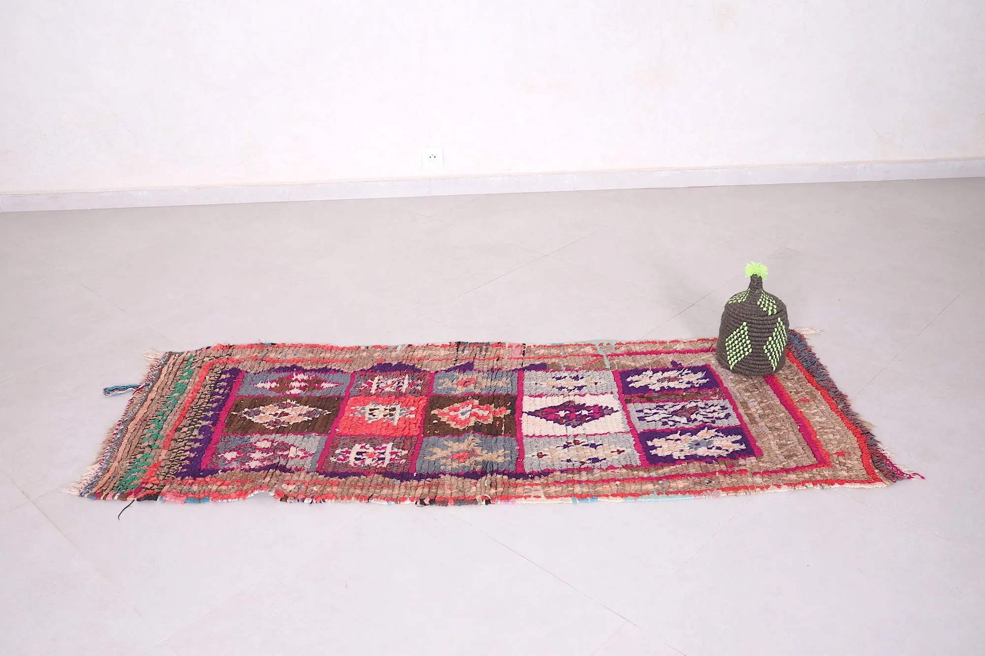 Moroccan Berber Runner Rug – 2.3 X 5.9 Feet | Unique Artisan Handwoven