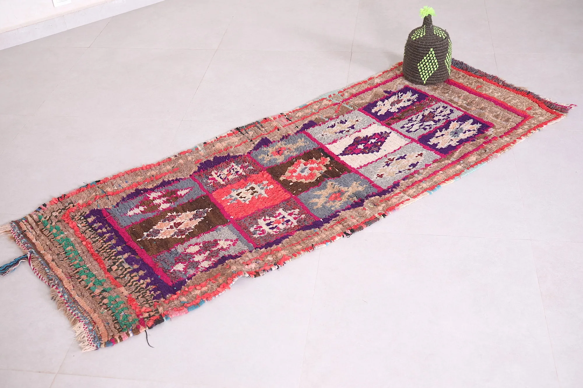 Moroccan Berber Runner Rug – 2.3 X 5.9 Feet | Unique Artisan Handwoven