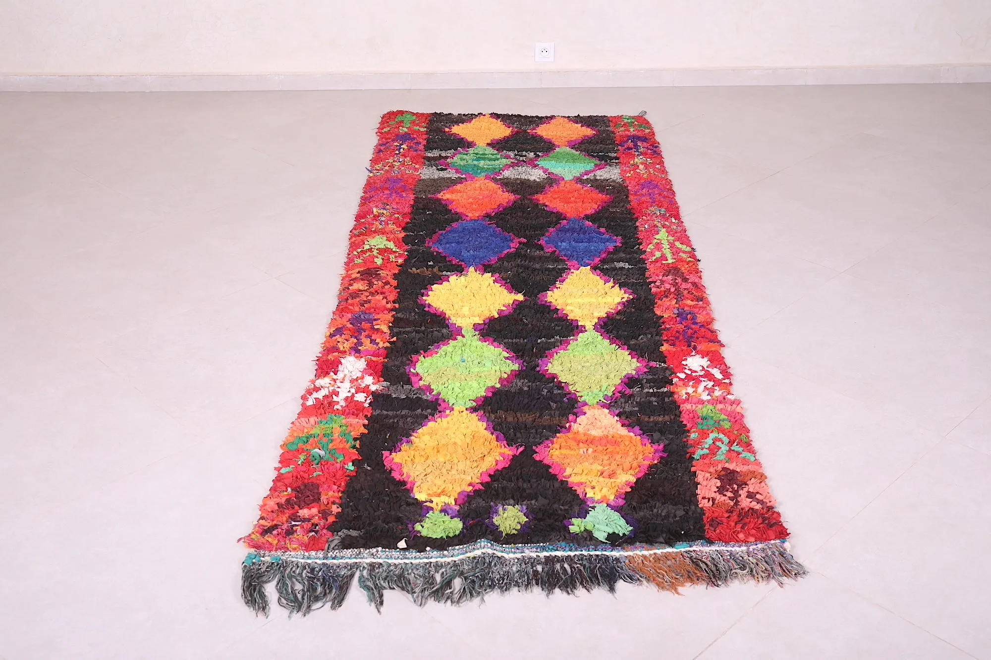 Moroccan Hallway Rug – Handwoven 3.3 X 8.9 Feet | Vibrant Boho Decor