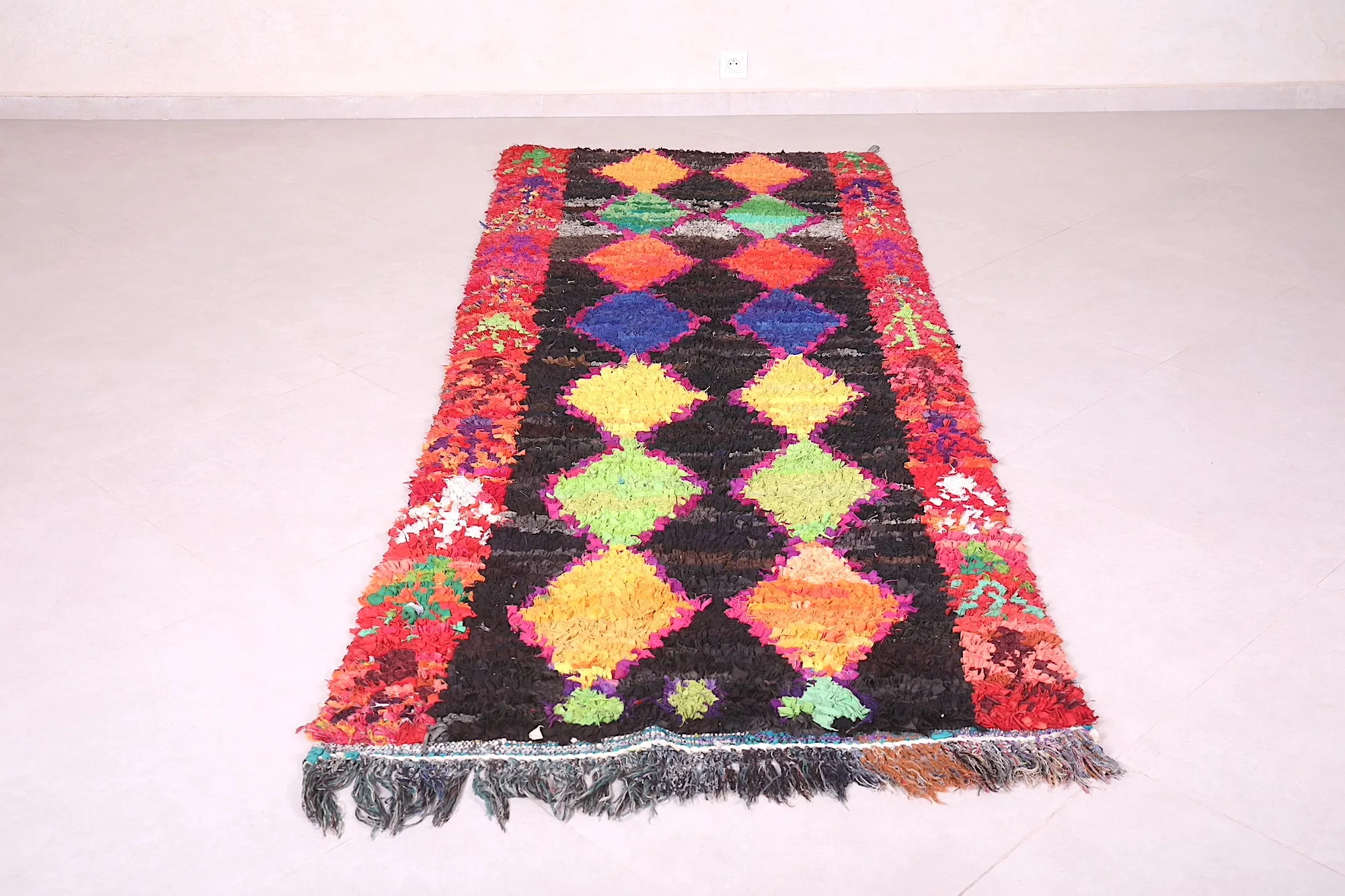Moroccan Hallway Rug – Handwoven 3.3 X 8.9 Feet | Vibrant Boho Decor