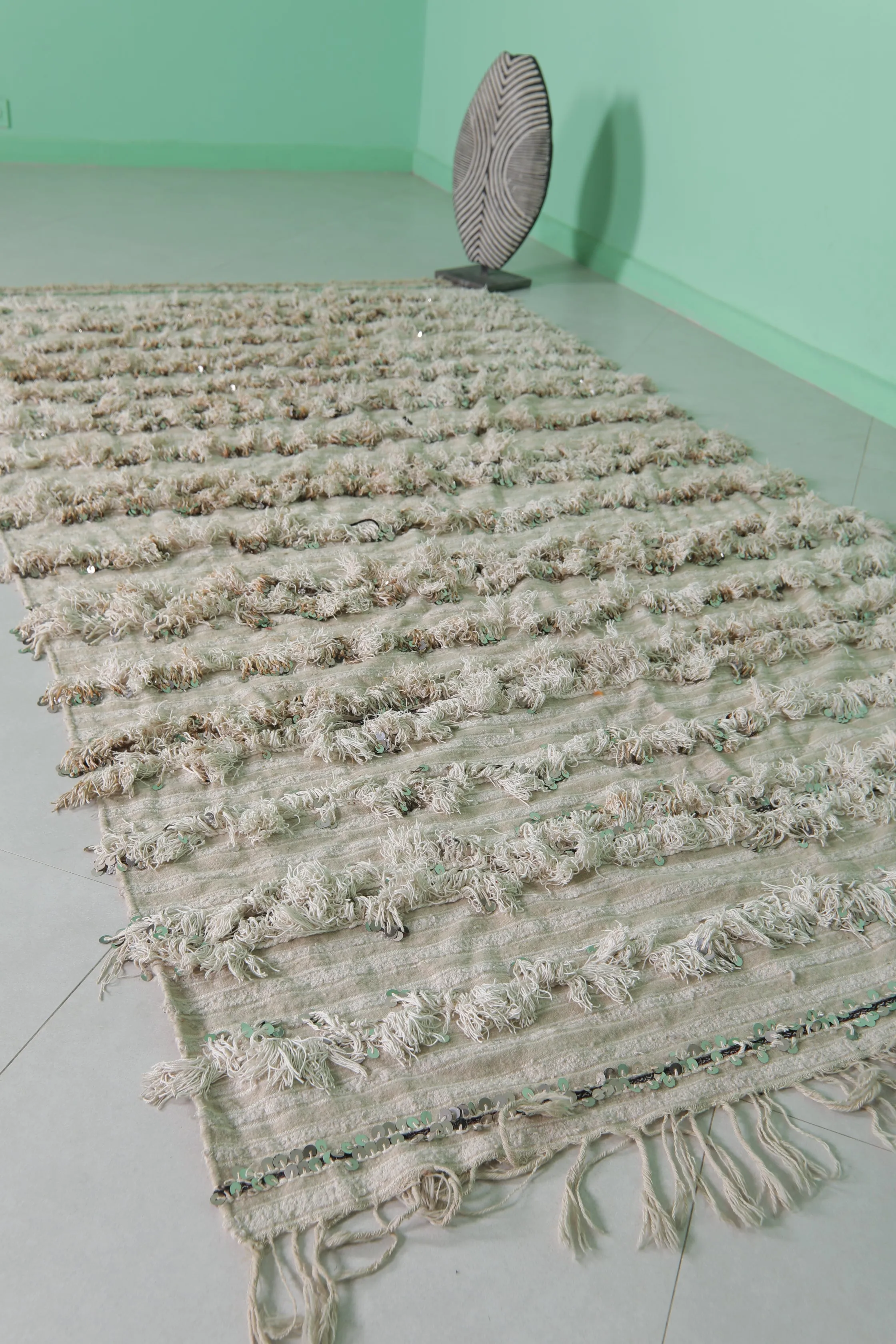 Moroccan Handmade Berber Wedding Blanket - 5 FT X 8.9 FT