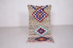 Moroccan Handmade Rug 2.7 X 5.5 Feet - Vintage Berber Design