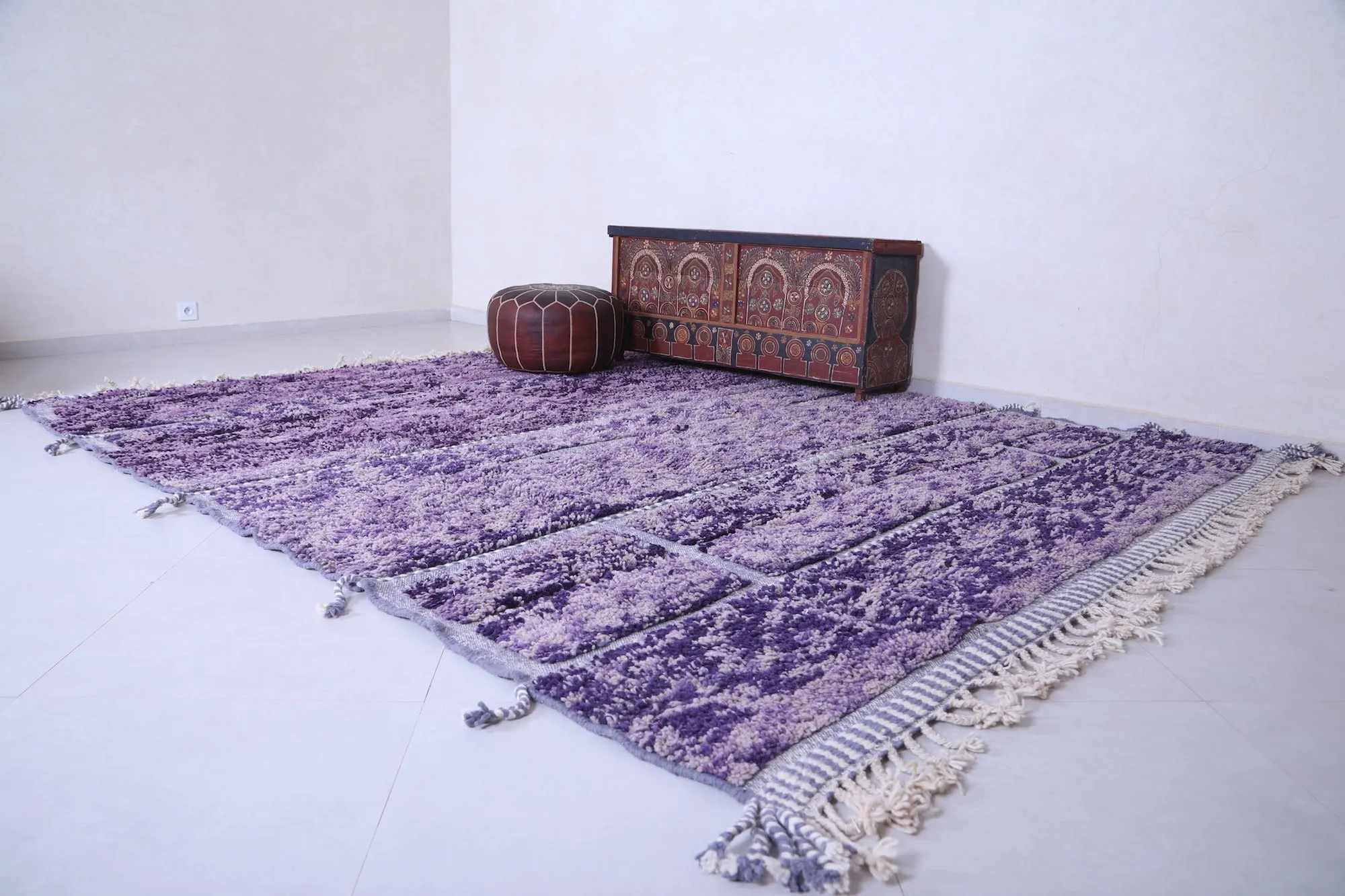 Moroccan Purple rug - Custom area rug - Wool rug