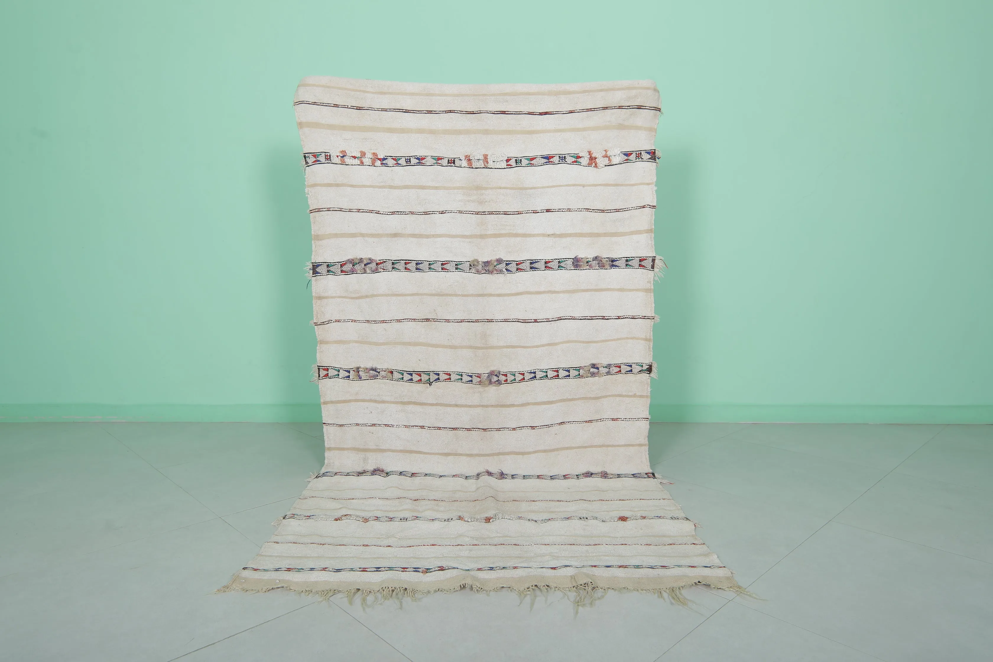 Moroccan Wedding Blanket - 3.7 FT x 7 FT | Authentic Berber Design