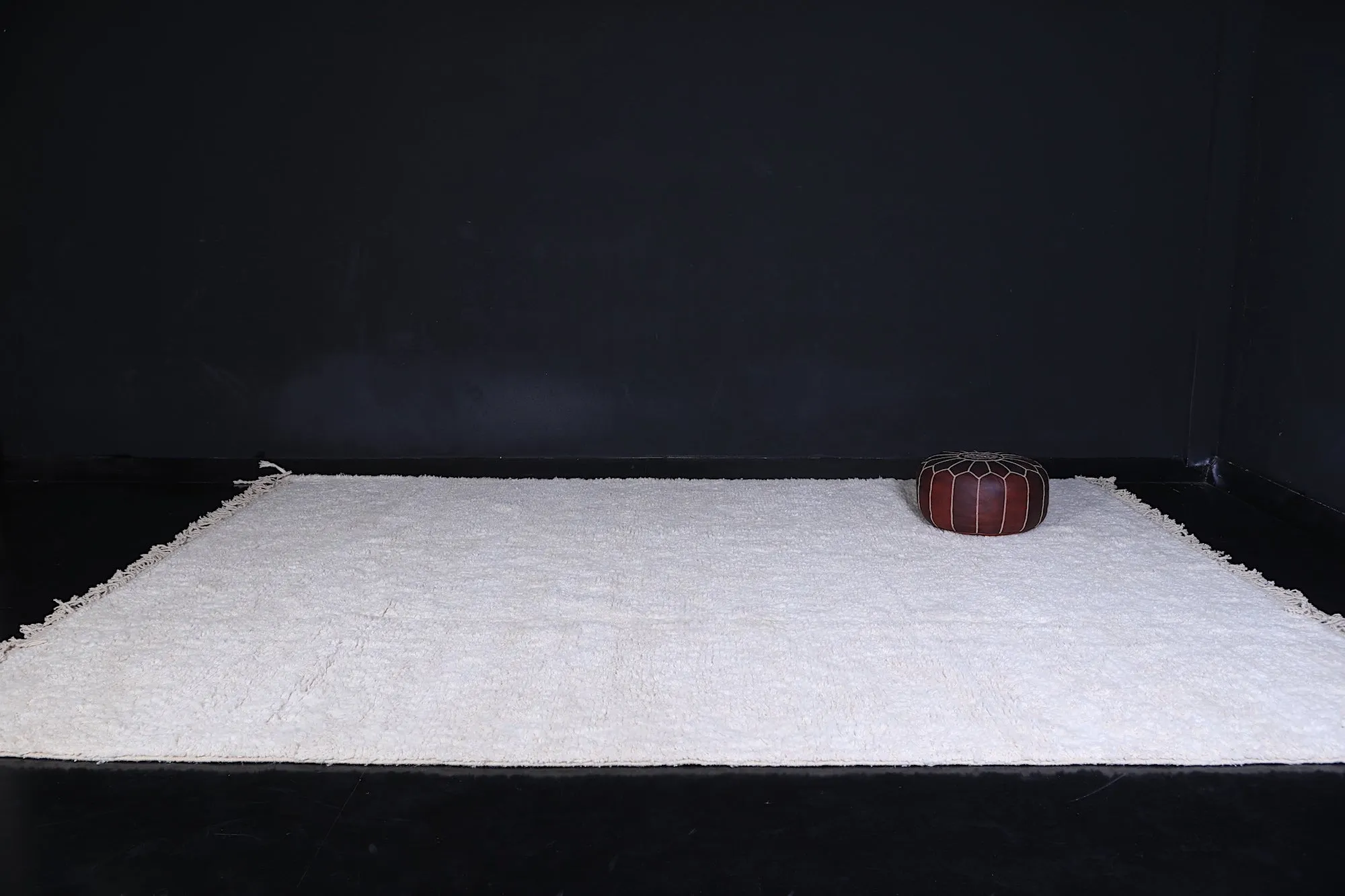 Moroccan white rug - Beni rug - wool berber rug