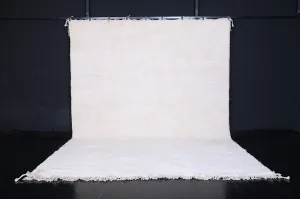Moroccan white rug - Beni rug - wool berber rug
