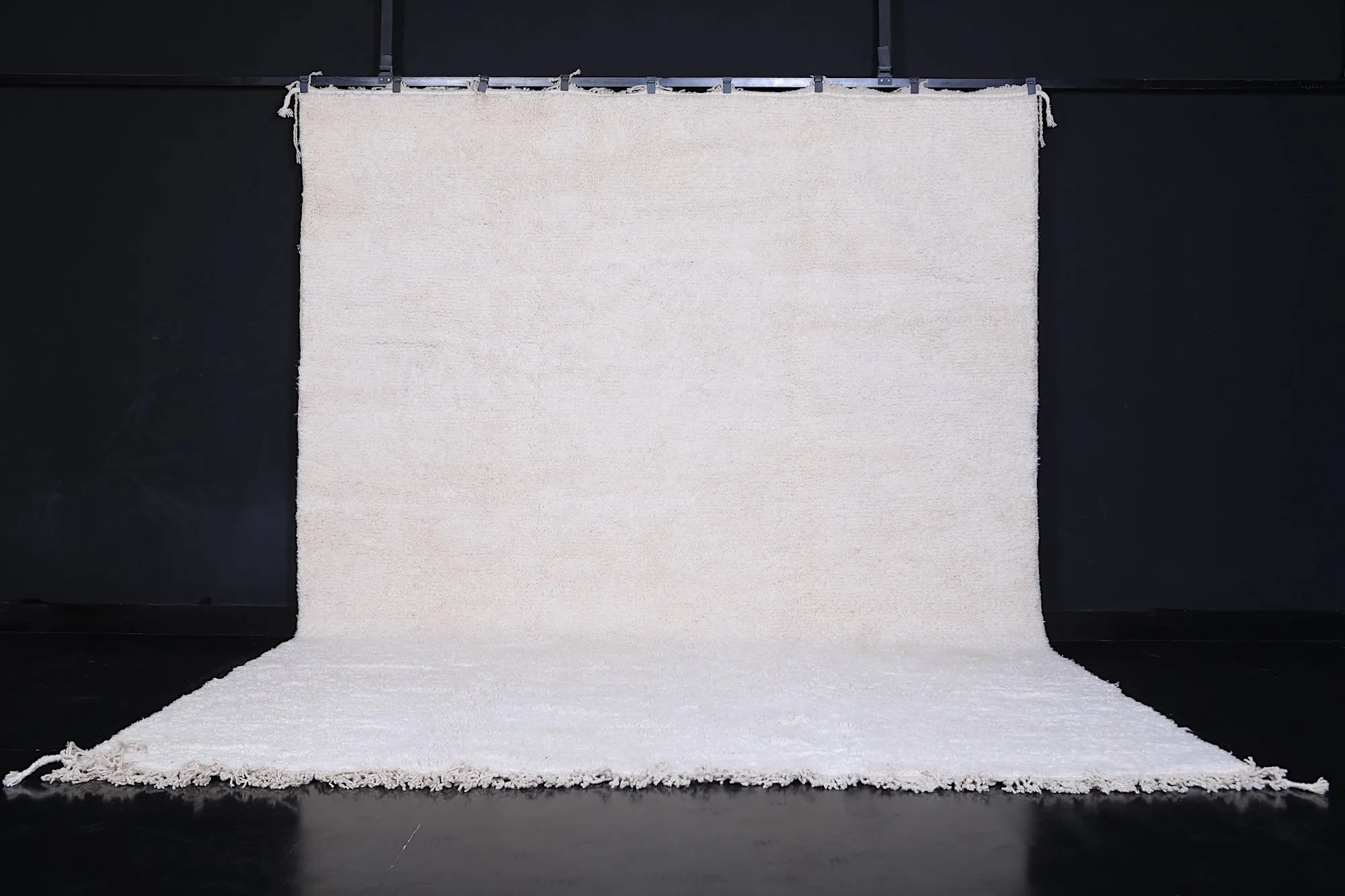 Moroccan white rug - Beni rug - wool berber rug