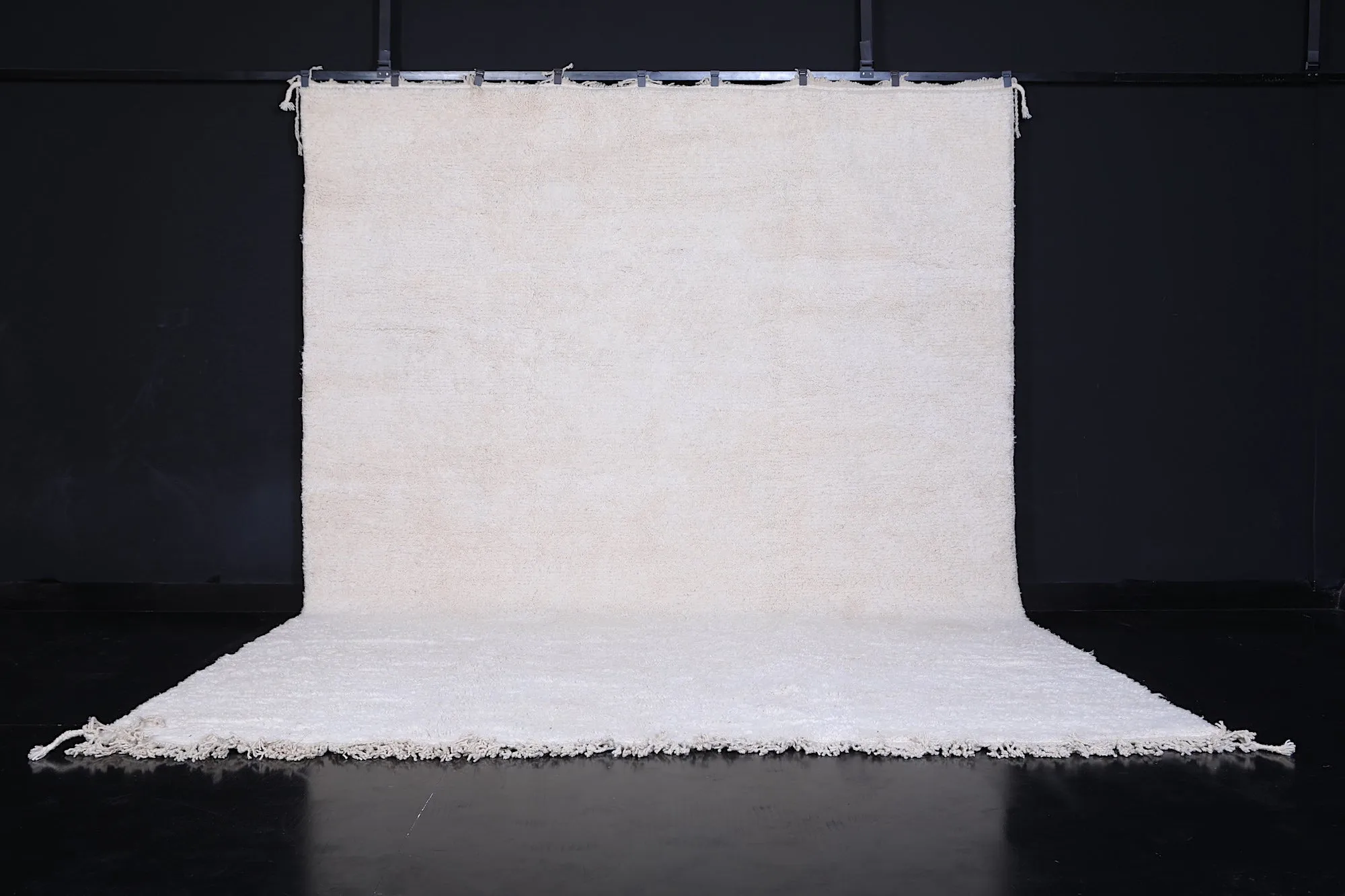 Moroccan white rug - Beni rug - wool berber rug