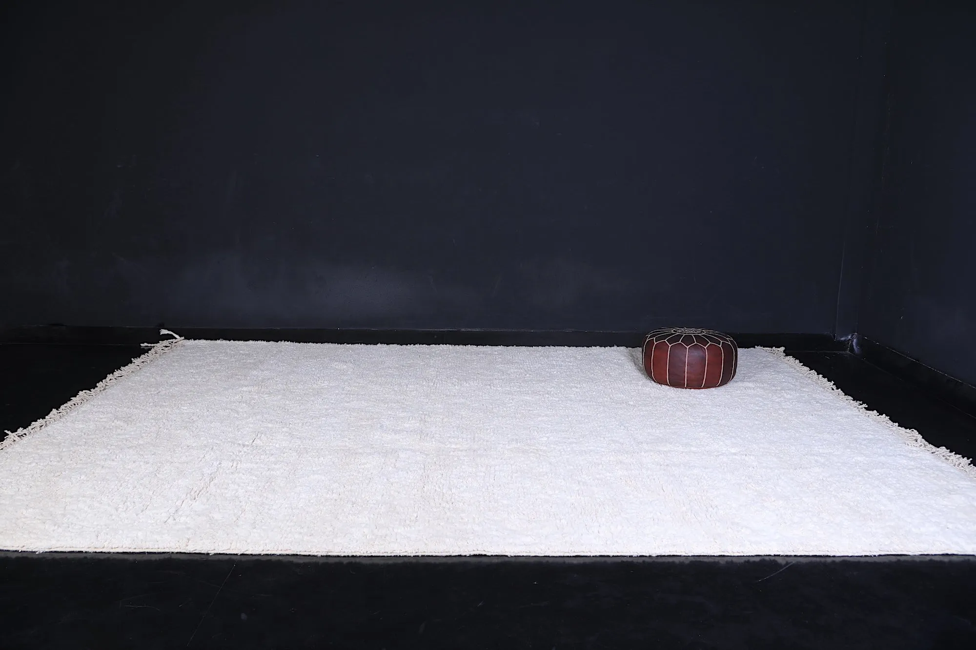 Moroccan white rug - Beni rug - wool berber rug