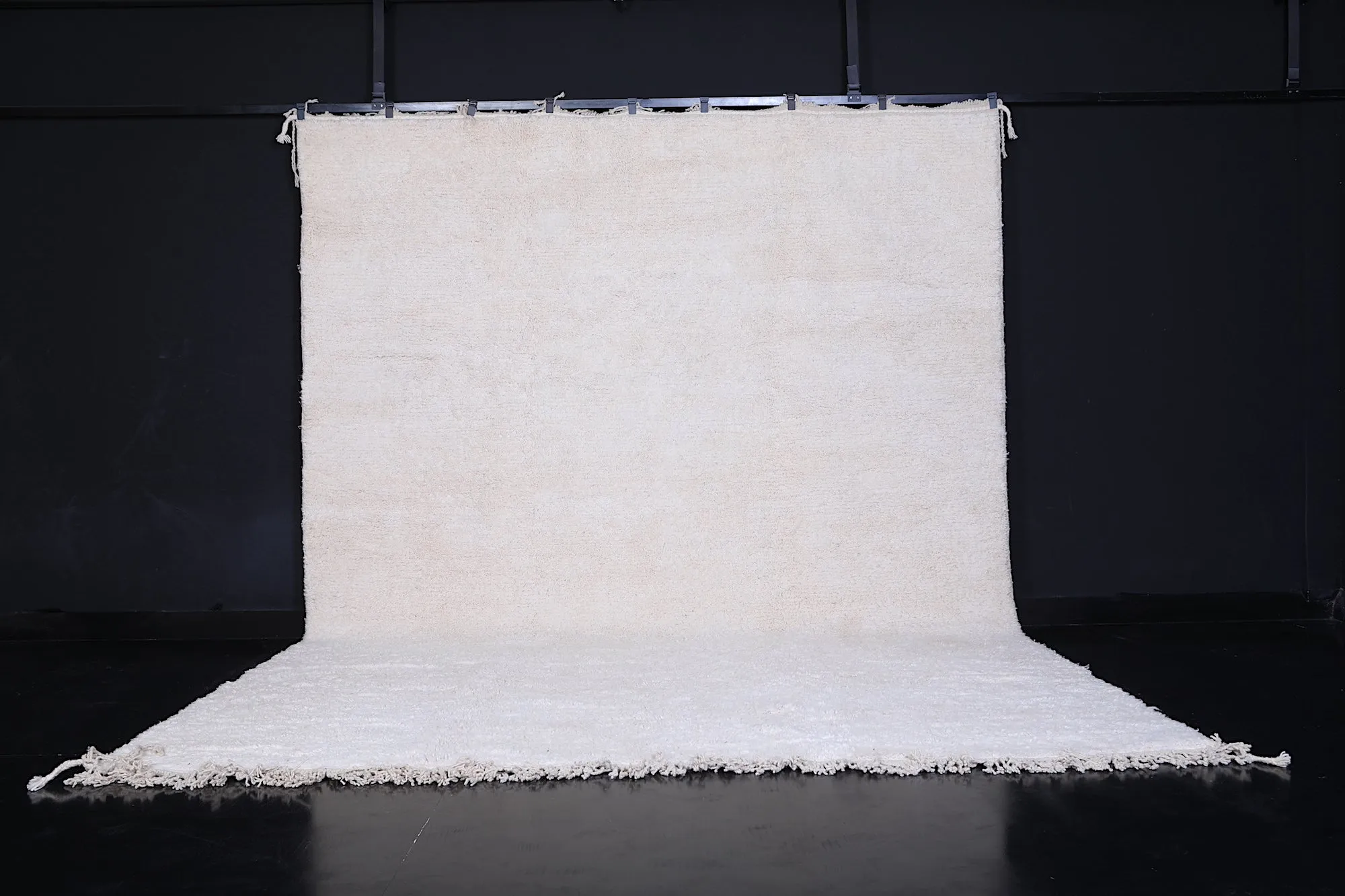 Moroccan white rug - Beni rug - wool berber rug