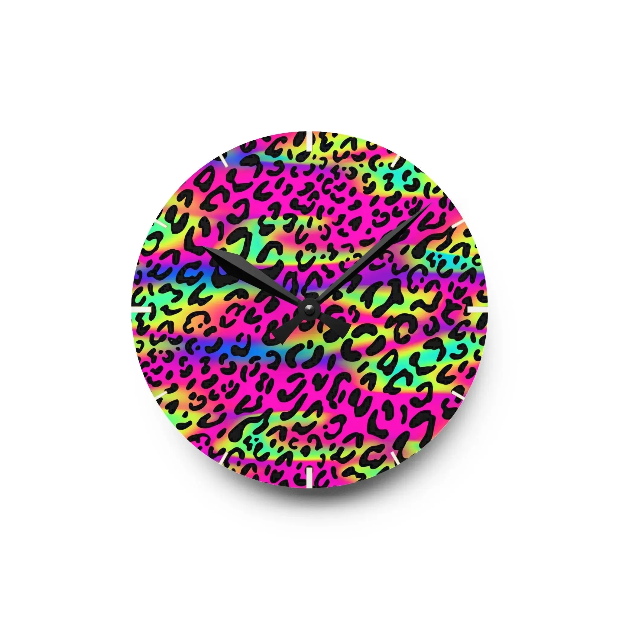 Motley Cheetah Acrylic Wall Clock