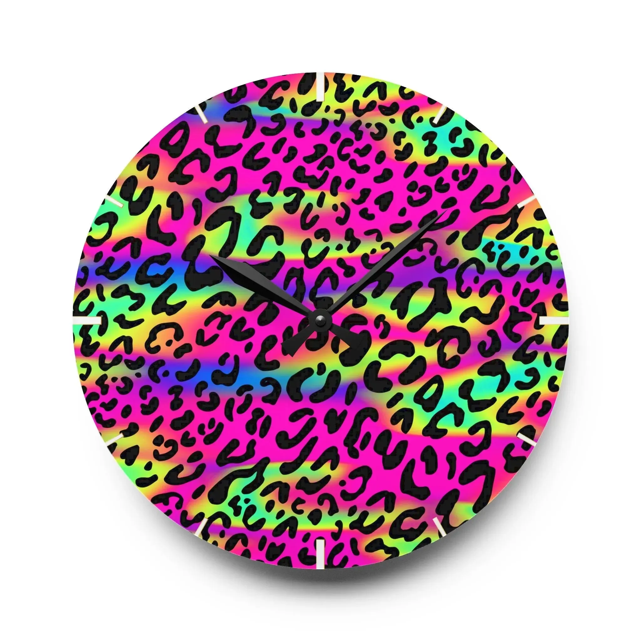 Motley Cheetah Acrylic Wall Clock