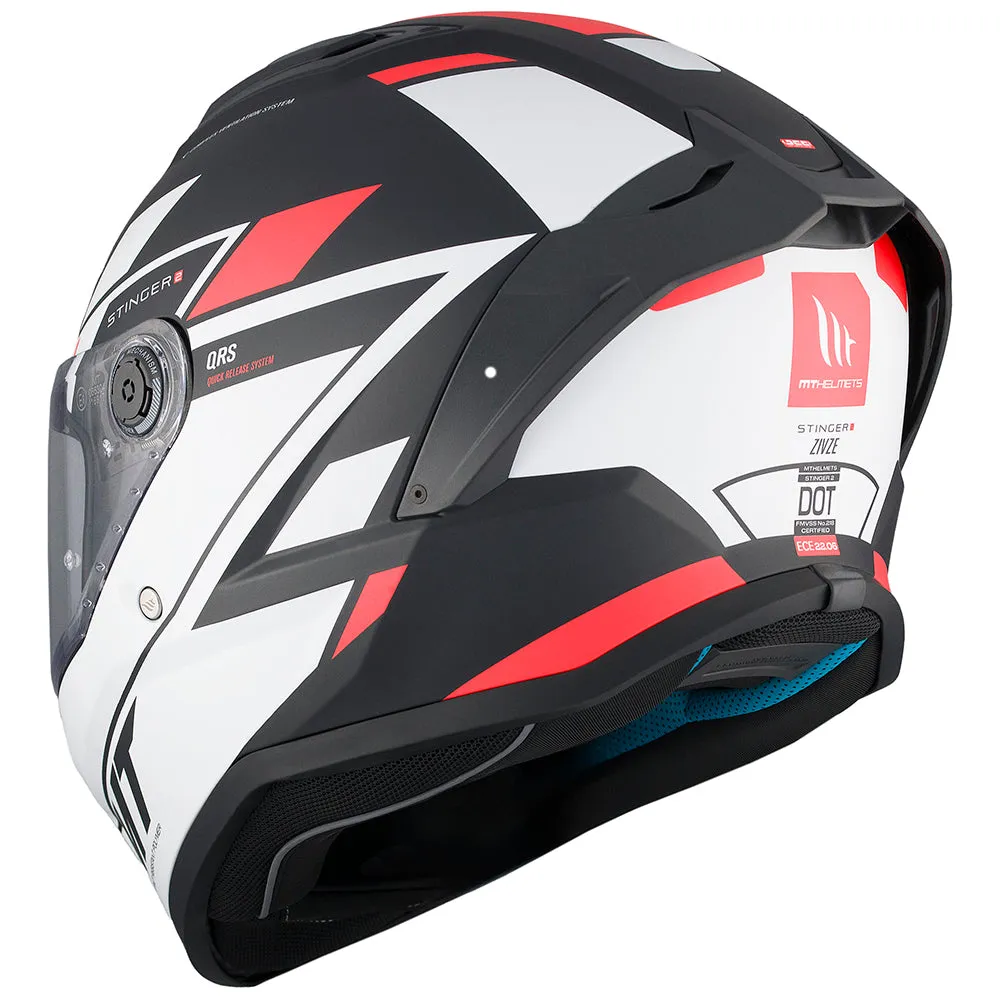 MT STINGER 2 [ZIVZE MATT WHITE/BLACK/RED]