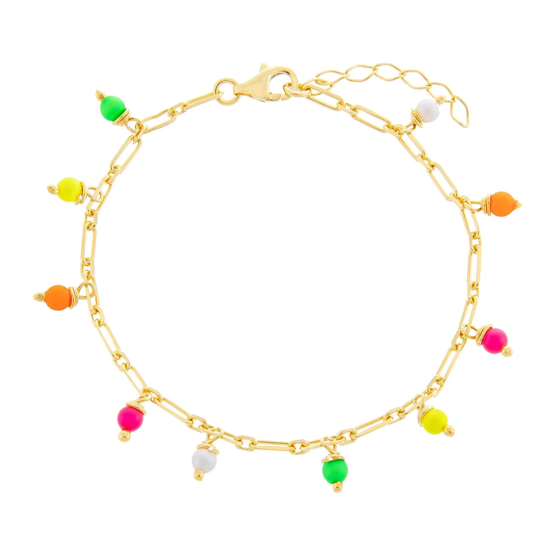 Multi Neon Link Anklet