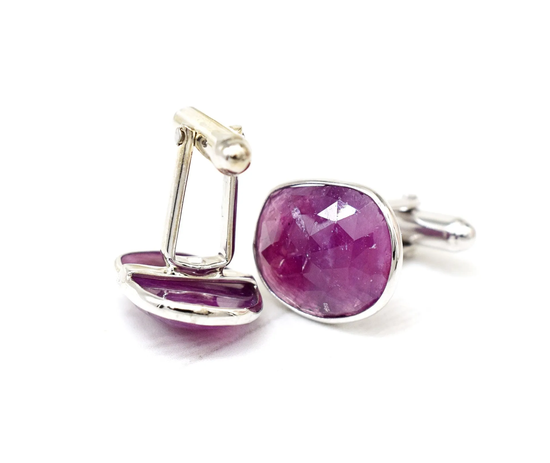 NATURAL RUBY CUFFLINKS