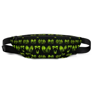 Neon Green Bat Diagram Fanny Pack