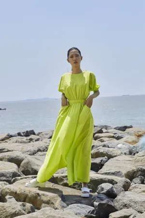 New Season Summer/Fall 24-Jumpsuit Green Sphara Cotton Neon-MTSPHJS-Neon Green-Fashion Edit Mati