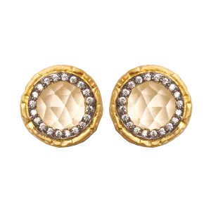 Nouveau Radiant Gold Stud Earrings